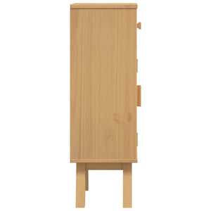 Badezimmerschrank Kiefer Massivholz Braun 90cm