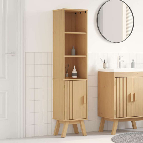 Badezimmerschrank Olden Braun mit Regal