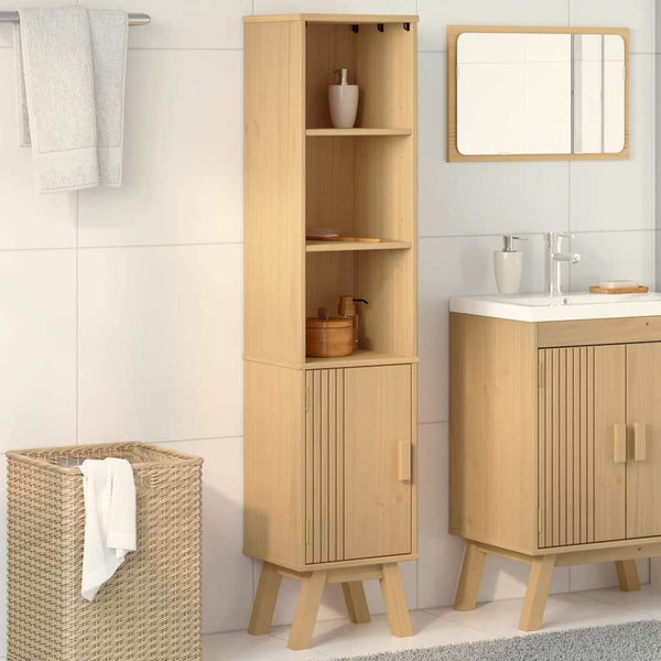 Badezimmerschrank Olden Braun mit Regal