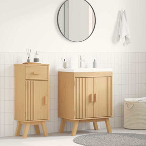 Olden Unterschrank Braun Kiefer Massivholz 60x40x80cm