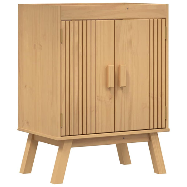 Olden Unterschrank Braun Kiefer Massivholz 60x40x80cm