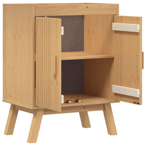 Olden Unterschrank Braun Kiefer Massivholz 60x40x80cm