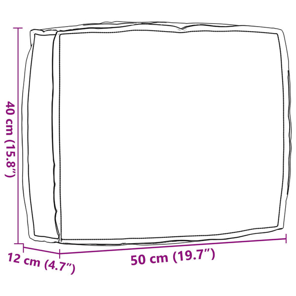 Anthrazit Kissen 50x40 cm Oxford-Stoff