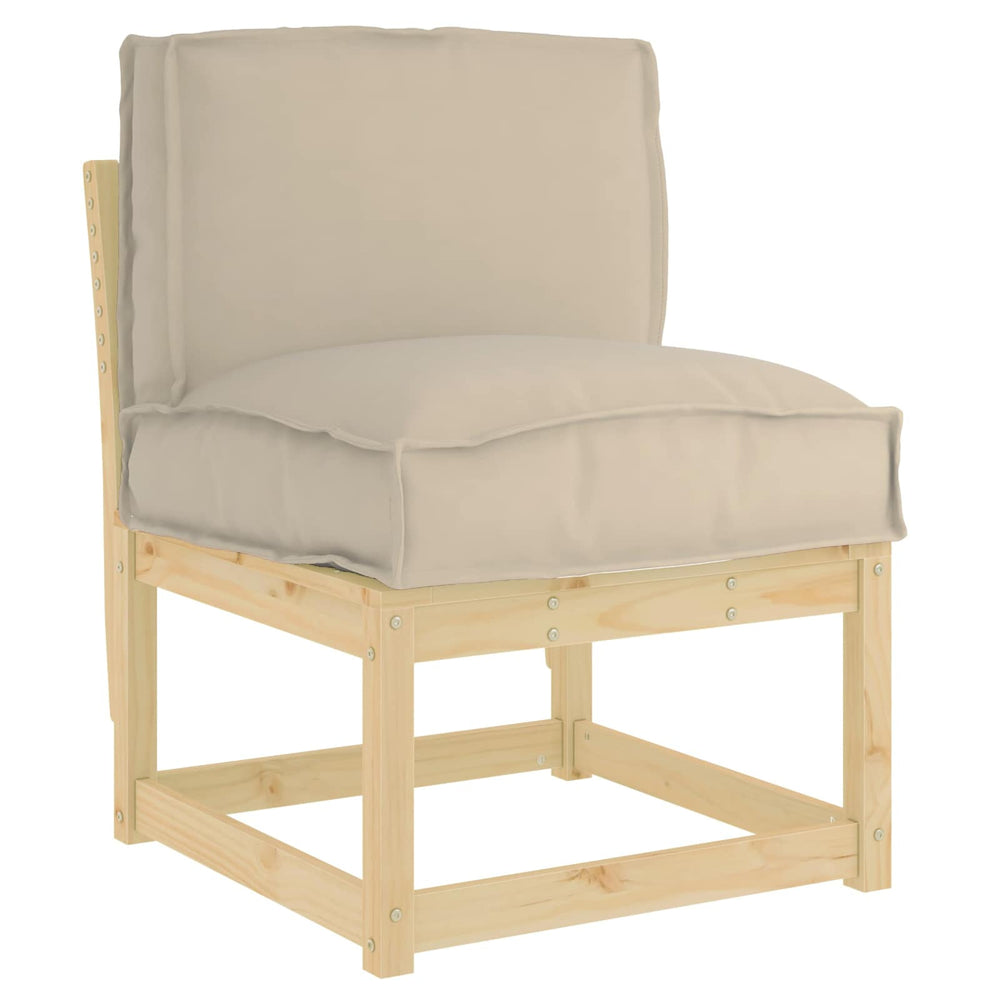 Taupe Kissen 50x40 Oxford-Stoff