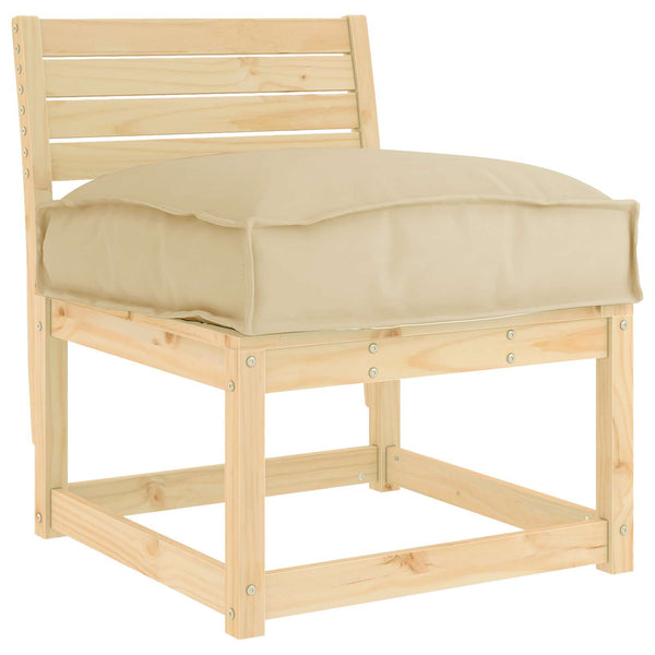 Beige Oxford Kissen 50x50 cm
