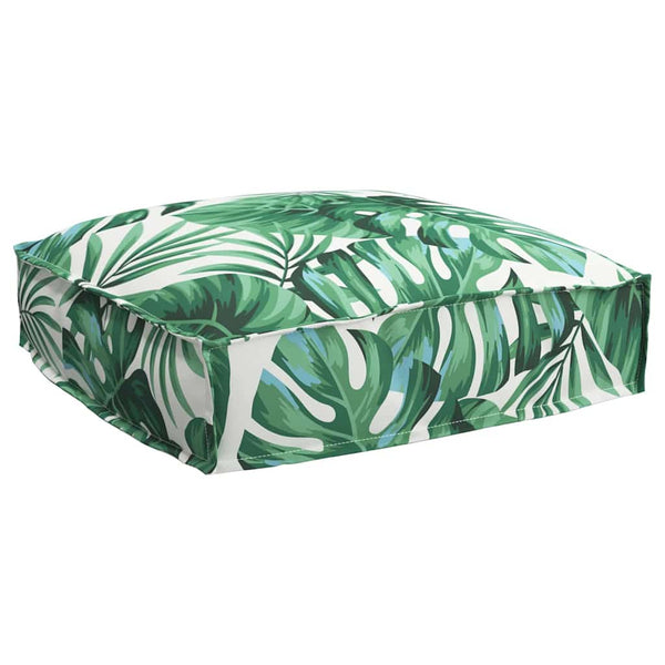 vidaXL Coussin Feuille motif de feuille 50 x 50 x 12 cm Tissu Oxford