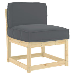 Anthrazit Kissen 60x40 cm Oxford-Gewebe