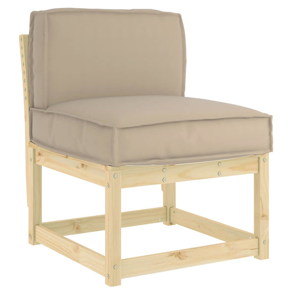 Taupe Kissen 60x40 cm Oxford-Gewebe