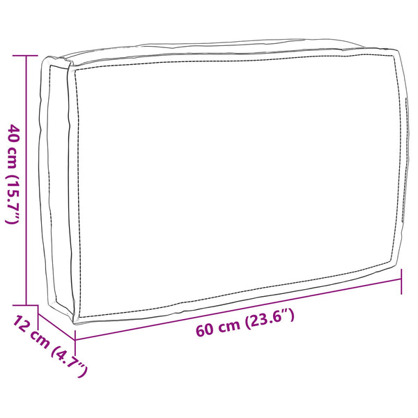 Blattmuster Kissen 60x40 cm Oxford-Stoff