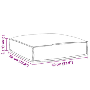 Graues Kissen 60x60 cm Oxford-Gewebe