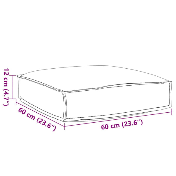 vidaXL Coussin bleu roi 60 x 60 x 12 cm Tissu Oxford