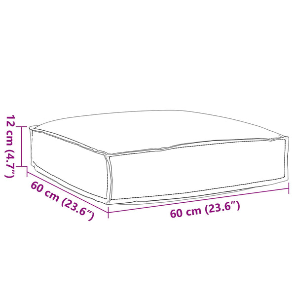 Blattmuster Kissen 60x60 cm Oxford-Stoff