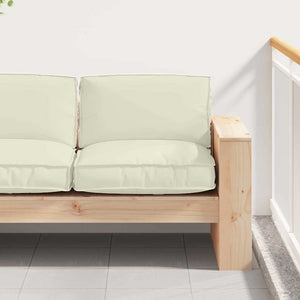 Cremefarbenes Kissen 80x80 cm Oxford-Gewebe