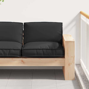 Schwarzes Kissen 80x80 cm Oxford-Stoff