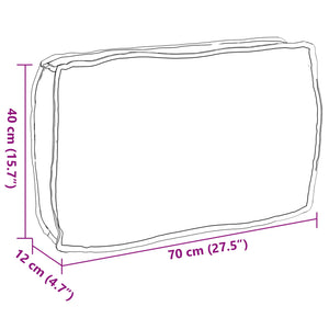 Graues Kissen 70x40 cm Oxford-Gewebe