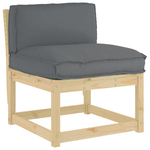 Anthrazit Kissen 80x40 cm Oxford-Stoff