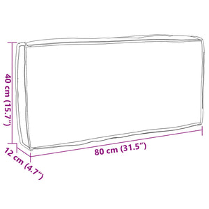 Anthrazit Kissen 80x40 cm Oxford-Stoff