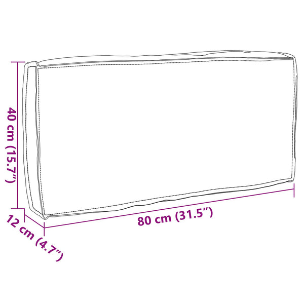 Creme Kissen 80 x 40 cm Oxford-Stoff