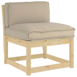 Taupe Kissen 80x40 cm Oxford-Stoff