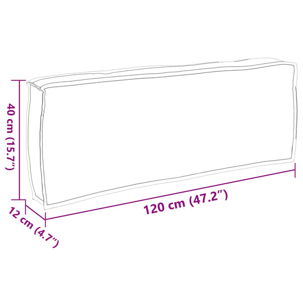 Creme Kissen 120 x 40 cm Oxford-Stoff
