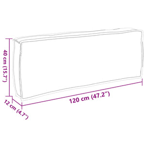 Beiges Kissen 120 x 40 cm Oxford-Gewebe