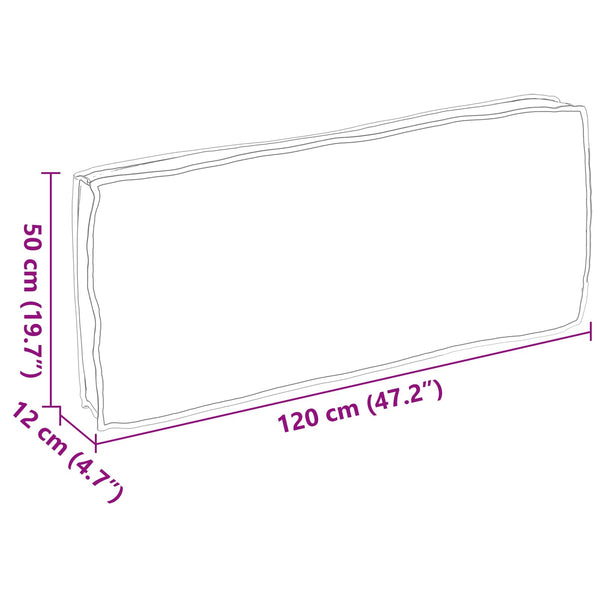 Anthrazit Kissen 120x50 cm Oxford Stoff