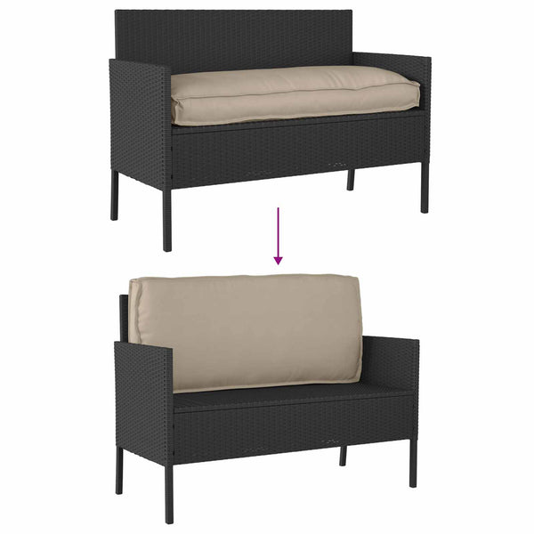 Taupe Kissen 120 x 50 cm Oxford-Stoff
