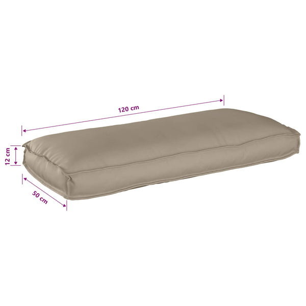 Taupe Kissen 120 x 50 cm Oxford-Stoff