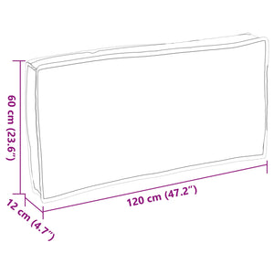 Graues Oxford-Kissen 120x60 cm