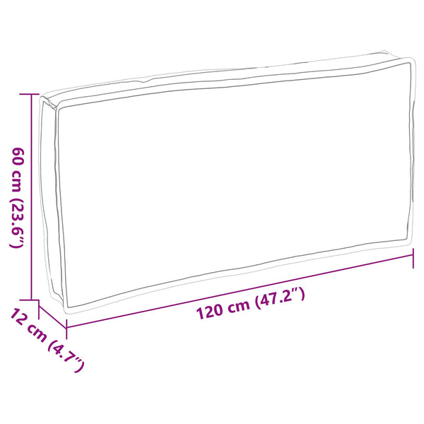 Creme Kissen 120x60 cm Oxford-Stoff
