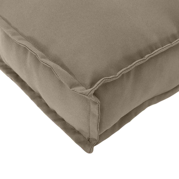 Taupe Kissen 120x60 cm Oxford-Gewebe