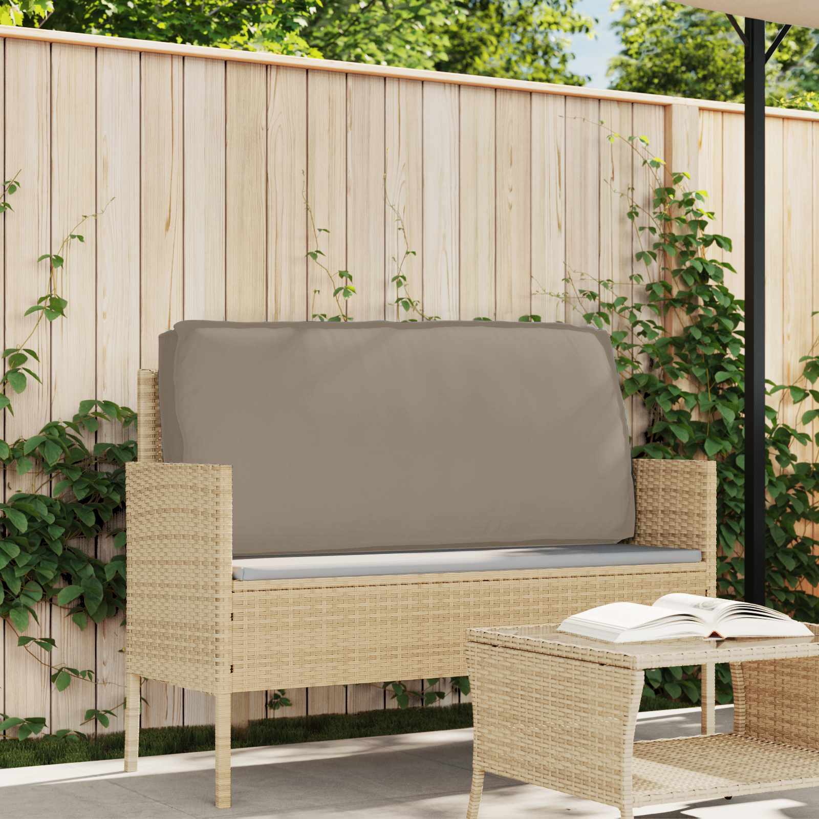 Taupe Kissen 120x60 cm Oxford-Gewebe