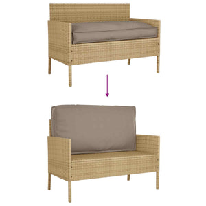Taupe Kissen 120x60 cm Oxford-Gewebe