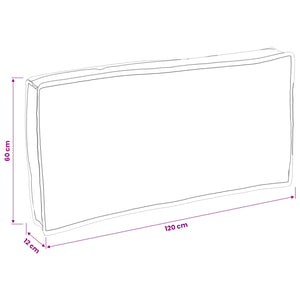 Taupe Kissen 120x60 cm Oxford-Gewebe