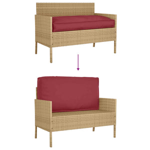 Weinrotes Oxford-Kissen 80x80 cm
