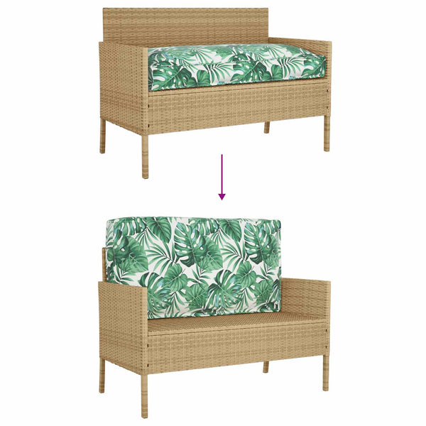 Blattmuster Kissen 120x60 cm Oxford-Gewebe