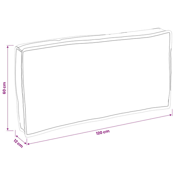 Blattmuster Kissen 120x60 cm Oxford-Gewebe