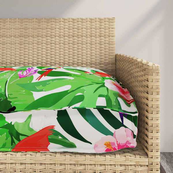 Blumenmuster Kissen Mehrfarbig 120x60 cm