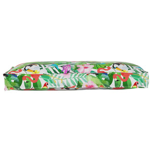 Blumenmuster Kissen Mehrfarbig 120x60 cm