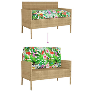 Blumenmuster Kissen Mehrfarbig 120x60 cm