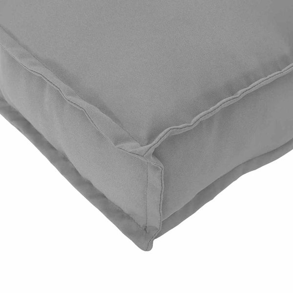 Graues Kissen 120 x 80 cm Oxford-Gewebe