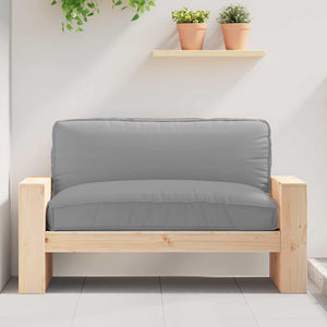 Graues Kissen 120 x 80 cm Oxford-Gewebe