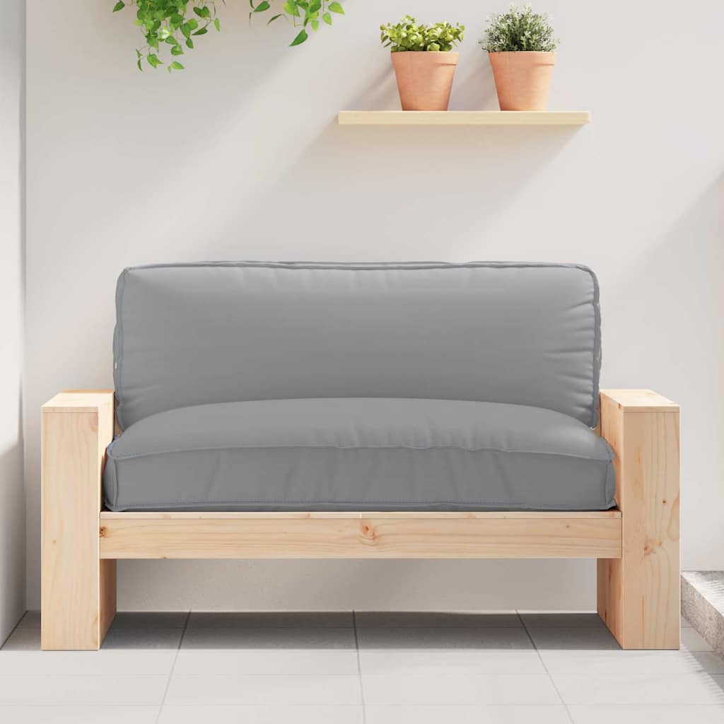 Graues Kissen 120 x 80 cm Oxford-Gewebe