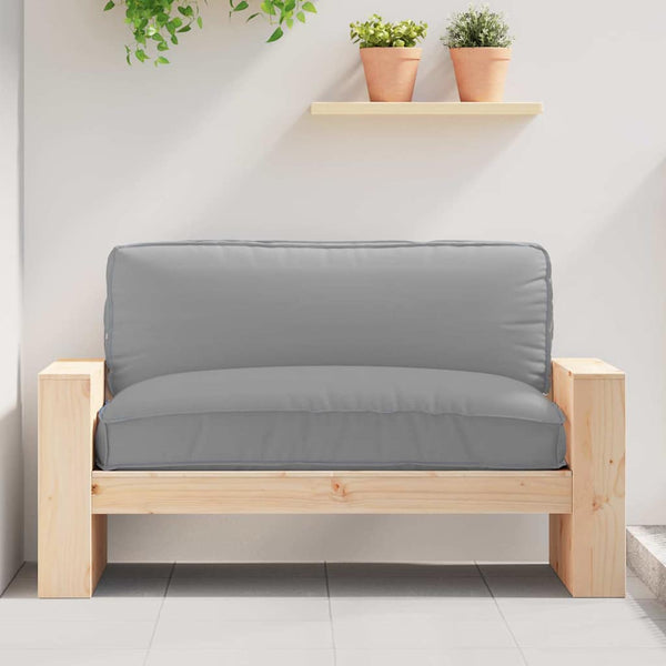 Graues Kissen 120 x 80 cm Oxford-Gewebe