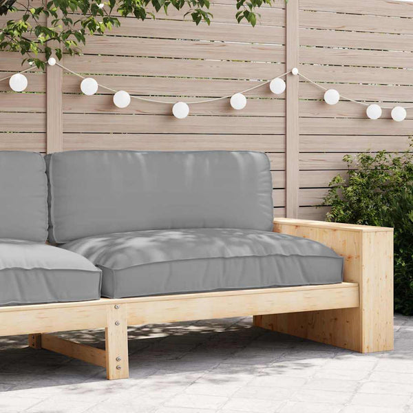 Graues Kissen 120 x 80 cm Oxford-Gewebe