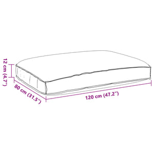 Creme Kissen 120x80 cm Oxford-Stoff