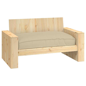 Beiges Oxford-Kissen, 120x80 cm