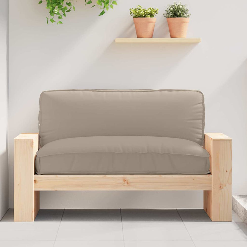 Taupe Kissen 120x80 cm Oxford-Stoff