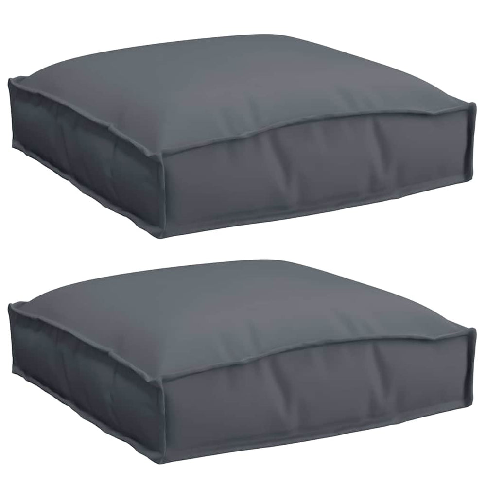Anthrazit Kissen 2er Set 40x40 cm Oxford
