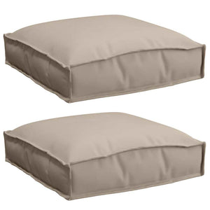 Taupe Kissen 2er Set 40x40 cm Oxford Stoff